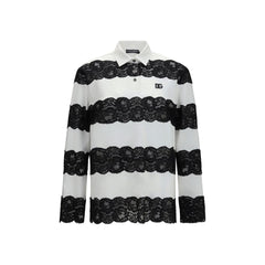 Dolce & Gabbana Poloshirt aus weißer Baumwolle