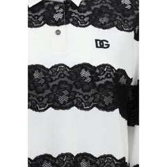 Dolce & Gabbana Poloshirt aus weißer Baumwolle