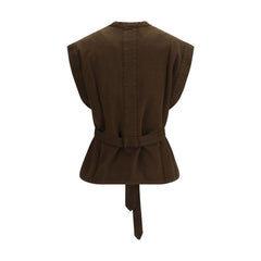 Lemaire Bluse aus brauner Baumwolle