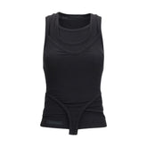 ALAINPAUL Schwarze Lyocell Tanktops