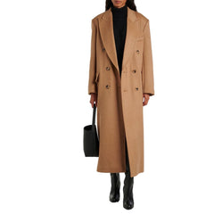 Max Mara Brauner Mantel aus Schurwolle