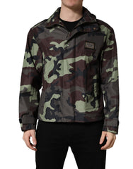 Dolce & Gabbana Camouflage Bomberjacke mit Kapuze, Mehrfarbig