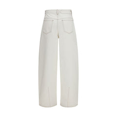 Jacquemus White Cotton High-Waisted Jean
