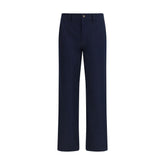 Burberry Blue Cotton Chino Pants