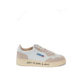 Autry White Goatskin Athletic Sneakers