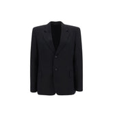 Balenciaga Zwarte Wollen Jassen En Mantels