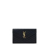 Saint Laurent Umhängetasche aus schwarzem Lammleder Ovis Aries Aries