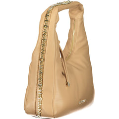 Mario Valentino Beigefarbene Handtasche aus Polyethylen