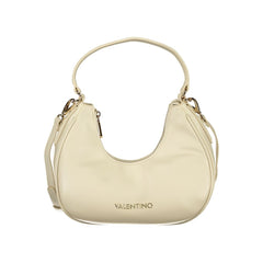 Mario Valentino Beige Polyurethane Women Shoulder Bag with Adjustable Strap
