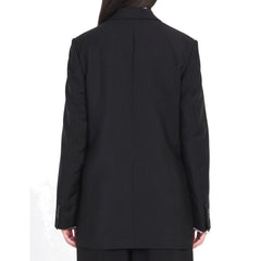 Loewe Schwarzer Mohairmantel