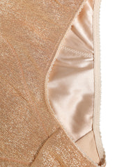 Dolce & Gabbana Beige Seidenmischung Taillenhoher Mieder Slip Unterwäsche