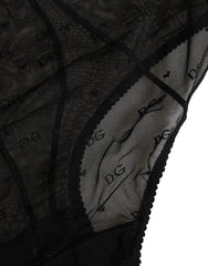 Dolce & Gabbana Black Nylon Stretch Slip Girdle Panty Underwear