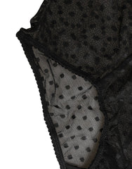 Dolce & Gabbana Black Logo Girdle High Waist Panty Underwear