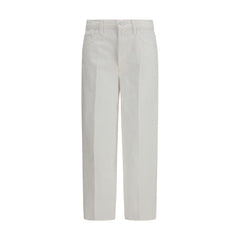 Mother Denim White Cotton Bootcut Jeans