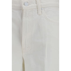 Mother Denim White Cotton Bootcut Jeans