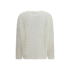 Max Mara Pure White Linen Sweatshirt