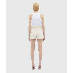 MSGM White Viscose Short And Mini Shorts