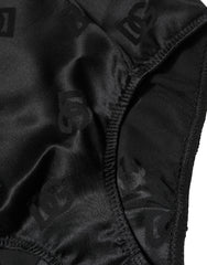 Dolce & Gabbana Black Silk Blend High Waist Girdle Panty Underwear