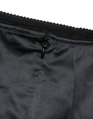 Dolce & Gabbana Black Silk Blend High Waist Girdle Panty Underwear