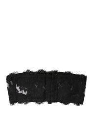 Dolce & Gabbana Black Lace Bandeau Bra Tube Top Underwear