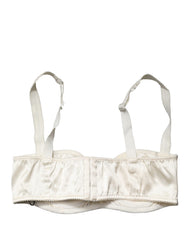Dolce & Gabbana Off White Semi-Pad Underwire Balconette Bra Underwear