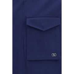 Valentino Blue Cotton Coat