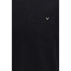 Valentino Garavani Black Cotton T-Shirt