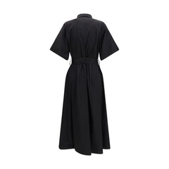 Ella Black Cotton Casual Dress