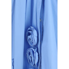 Ella Blue Cotton Casual Dress