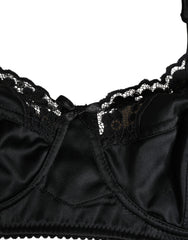 Dolce & Gabbana Black Semi-Pad Underwire Balconette Bra Underwear