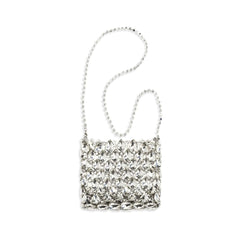Self-Portrait Silver Polyester Shoulder Bag
