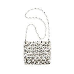Self-Portrait Silver Polyester Shoulder Bag