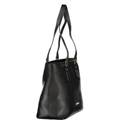 Mario Valentino Nero Poliuretano Womens Bag with Internal Pocket and Phone Spaces