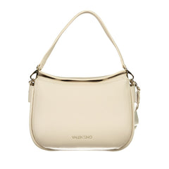 Mario Valentino Beige Polyurethane Women's Bag with Removable Shoulder Strap