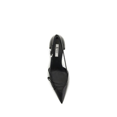 Prada Black Goatskin High Heel Pumps