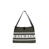 Balmain Black Cotton Shoulder Bag