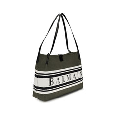 Balmain Black Cotton Shoulder Bag
