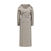 Max Mara Gray Cotton Trench Coat