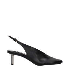 Jil Sander Black Leather High Heel Pumps