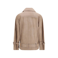 PINKO Beige Lambskin Leather Jacket