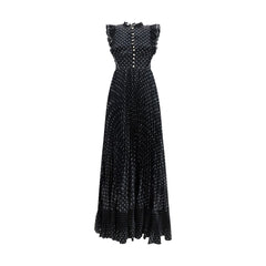 Self-Portrait Black Polyester Casual Dress