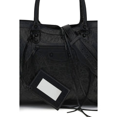 Balenciaga Black Lamb Ovis Aries Aries Shoulder Bag