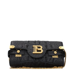 Balmain Black Leather Clutch Bag