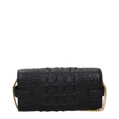 Balmain Black Leather Clutch Bag