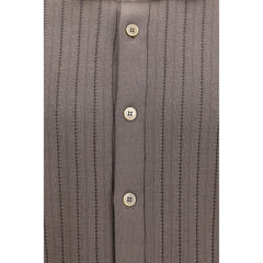 Brunello Cucinelli Brown Cotton Shortsleeve Shirt