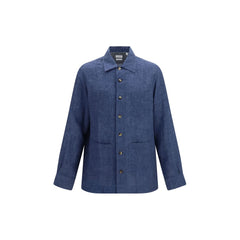 Brunello Cucinelli Blue Linen Blouse