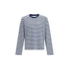 Ami Paris Blue Cotton Long Sleeve T-Shirt