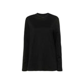 Jil Sander Zwart Katoenen T-shirt met Lange Mouwen