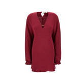 Fendi Paarse Zijden Casual Jurk