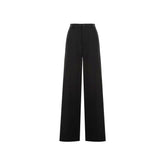 Balenciaga Zwarte Wollen Uitlopende Broek